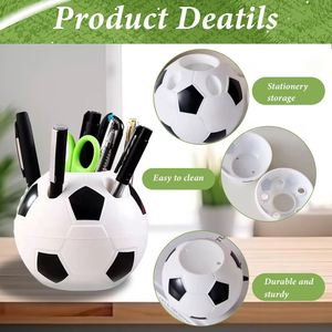 Porte-stylo de football professionnel en forme de ballon, organiseur de bureau pour les fans de sport, cadeau promotionnel, organiseur de papeterie - Product Image 3