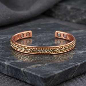 Bracelet ajustable en cuivre pur pour femme, motif croix chrétienne, idéal pour l'arthrite et le syndrome du canal carpien – Meilleures ventes - Product Image 3
