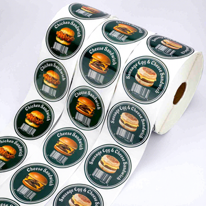 Service d'impression d'étiquettes personnalisées de qualité alimentaire OEM pour fournisseurs de produits de boulangerie, sandwichs et burgers – Fabrication d'autocollants en usine - Product Image 1