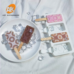 AK Custom Wave Heart 3D Silicone ghiacciolo stampo per gelato stampi per cioccolato in Silicone per gelato Cake Pops Maker XG-67-74 - Product Image 5