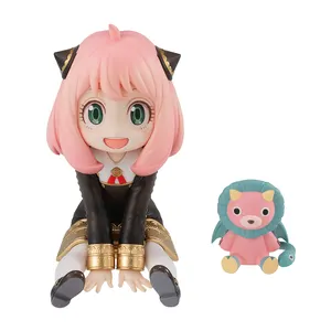 Anya Forger PVC Kepala Diganti Mini Spy X Tokoh Keluarga OId Forger Yor Forger Figurine Manga Boneka Mainan Lucu