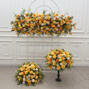 SMOOTH - Camino de Mesa Floral para Decoración de Bodas, Eventos y Fiestas, Arreglo Floral Amarillo Brillante - Product Image 1