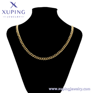 Collana a Catena Cubana da <span class=keywords><strong>Uomo</strong></span> XUPING, Design Geometrico Personalizzato, Placcata in <span class=keywords><strong>Oro</strong></span> 14K - Product Image 6