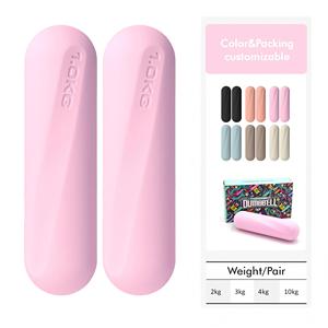 Haltères en silicone 1 kg (paire) – Équipement de fitness antidérapant pour la maison – Outil d'entraînement musculaire unisexe pour tout le corps - Product Image 1