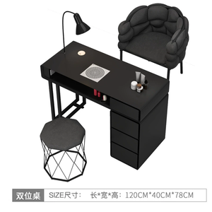 Zxm S Beauty Salon Furniture Package <b>Nail</b> Bar Desk Manicure <b>Table</b> Luxury Tufted Manicure <b>Tables</b> With Chair - Product Image 5