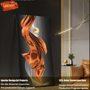 Arte de Pared Vertical de Cristal Geométrico para Pasillo de Entrada de Fábrica, Decoración de Interiores Art <span class=keywords><strong>Deco</strong></span>, Impresión Nórdica Brillante para Colgar en Hoteles - Product Image 6