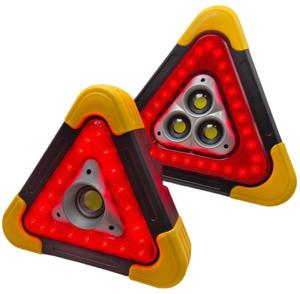 Luce di Emergenza a Treppiede per Auto, LED Multifunzione, Ricarica Solare, Segnale di Sicurezza Triangolare - Product Image 1