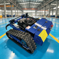 Tondeuse à gazon robotisée agricole domestique sur chenilles télécommandée certifiée CE EPA, tondeuse à gazon haute puissance
