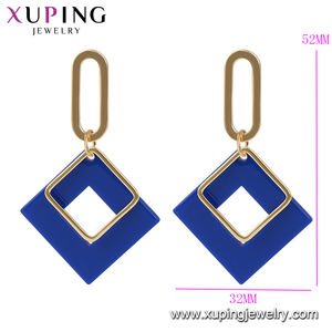 <span class=keywords><strong>E</strong></span>-1025 Xuping-pendientes acrílicos con forma cuadrada, joyería popular, cierre de tipo tuerca - Product Image 2