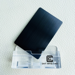 Matt Đen Mạ Thép Không Gỉ Kim Loại NFC Thẻ Kinh Doanh Với Biểu Tượng Tùy Chỉnh - Product Image 3