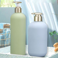 Venta al por mayor 200/260/300/400/500Ml verde Champú Acondicionador bomba botella conjunto vacío cosmético loción Flip Top botella de lavado de cara