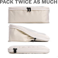 Sacs organisateurs de bagages légers, double fermeture éclair, cubes de rangement pour valises, cubes de compression pour voyage