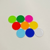 Jetons de jeu en plastique personnalisables 37MM, jetons de comptage colorés pour enfants, pièces en plastique vierges pour récompenses mathématiques, marqueurs et composants