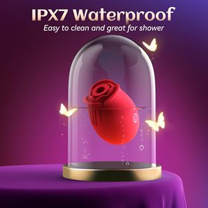 Vibratore per Coppie, Giocattoli Sessuali per Donna, Vibratore a Rosa in Silicone di Alta Qualità, Giocattolo Erotico Premium - Product Image 4