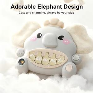 Juego <span class=keywords><strong>de</strong></span> Sonajero y Piano <span class=keywords><strong>de</strong></span> Elefante para Bebés, Juguetes Musicales para la Dentición con Luz y Sonido, Juguete Educativo Temprano para Bebés <span class=keywords><strong>de</strong></span> 18 Meses en Adelante - Product Image 6