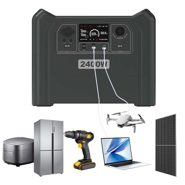 2400W 2560WH Outdoor Portable Energy Backup Power Supply Solar Rechargeable Electric Generator Power Station for Fridge and Tv
