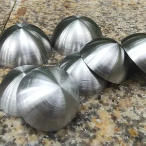 Diameter 51mm-600mm Wire Drawing Stainless Steel Brushed Matte Indoor Outdoor Hollow Decorated Semi-Spherical Sphere Half Ball