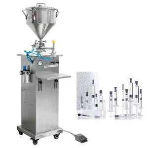 Máquina de llenado de jeringa de gel de inyección semiautomática manual