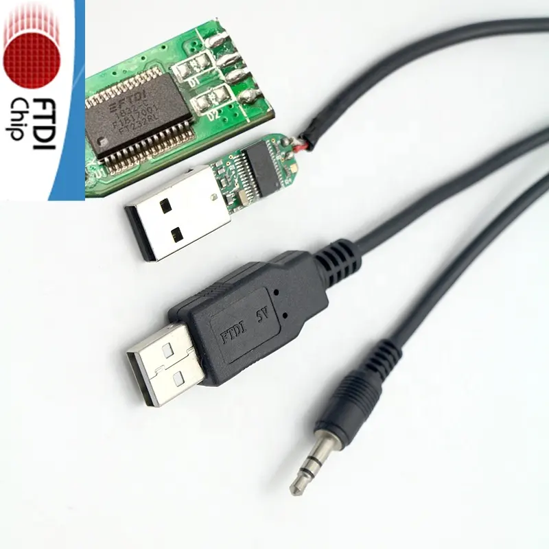 Оптовый Кабель для программирования FTDI USB, USB-кабель для программирования, TTL STC MCU 51, линия загрузки, USB на 3,5 мм, стерео штекер FTDI, кабель для радиопрограммирования