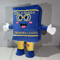 Costume de mascotte gonflable de 2,2 m pour la Semaine du Livre, défilé, combinaison gonflable intégrale pour événement scolaire