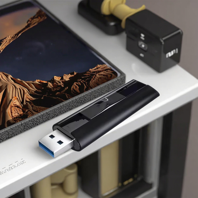 Bulk Price Custom Logo 64GB USB 3.1 Flash Drive with 3-Year Warranty 15-25MB/s Reading Speed Black Plastic for PC Laptop
