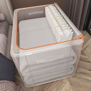 Foldable <b>Clothes</b> <b>Storage</b> Box with Steel Frame Waterproof Baby Cloth <b>Storage</b> <b>Bag</b> Organizer - Product Image 2