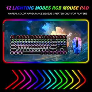Alfombrilla de Ratón Grande para Juegos RGB de <span class=keywords><strong>Anime</strong></span> Japonés <span class=keywords><strong>One</strong></span> <span class=keywords><strong>Piece</strong></span>, 14 Colores LED, Iluminación USB con Cable, Alfombrilla de Ratón Colorida para Portátil - Product Image 4