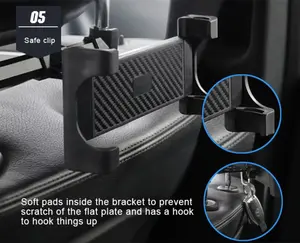 Terlaris pemegang dudukan sandaran kepala mobil, dudukan Tablet mobil Universal 360 dapat diputar untuk mobil