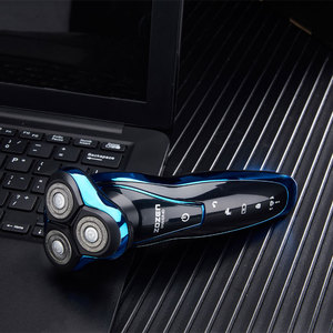 เครื่องโกนหนวด MENGLIR 1280 แบบชาร์จไฟผ่าน USB หัวโกนแบบหมุน 3 หัว กันน้ำ IPX6 พกพาสะดวก ใช้ได้กับใบหน้าและบิกินี่ สำหรับใช้ในบ้านและการเดินทาง ใบมีดลอย 3 มิติ 3 ใบมีด - Product Image 6