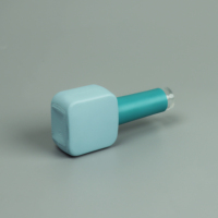 Flacon de vernis à ongles en gel, nouveau design, en verre, avec bouchon et pinceau, 10 ml, carré, bleu givré, contenant de gel personnalisé