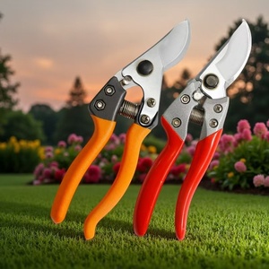 Sécatrices professionnelles orange de précision pour jardinage, élagage d'arbres et coupe de branches, cisailles bypass, sécateurs manuels - Product Image 1