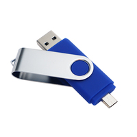 Clé USB pivotante 2 en 1 pour téléphone portable Clé USB 8GB 16GB 32GB 64GB 128GB 256GB 2.0 GB OTG pour PC Android