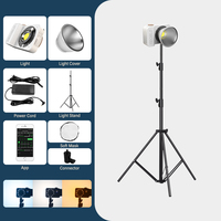 Ensemble complet de lampes de poche Cob 100w avec boîte à lumière, lumière du jour 2700-7500k, éclairage vidéo extérieur, lumière de caméra LED avec trépied