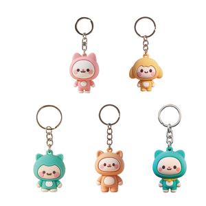 Bán Buôn Tùy Chỉnh 2D 3D Mềm <span class=keywords><strong>PVC</strong></span> Phim Hoạt Hình Động Vật Loạt Móc Khóa Giá Rẻ Tùy Chỉnh Nhựa Vòng Chìa Khóa - Product Image 1