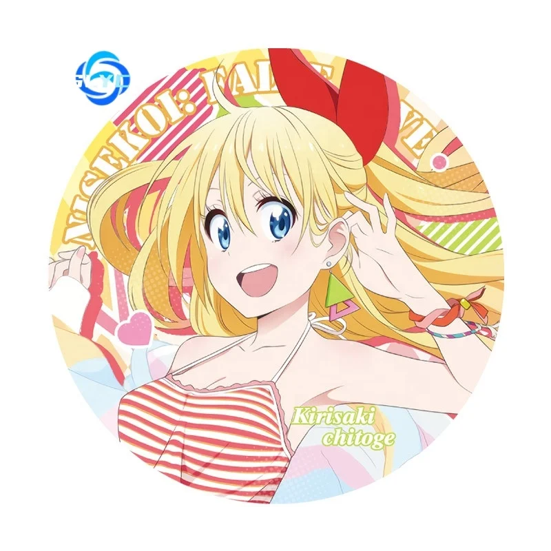 Nisekoi Anime Laser Metal Badge Chitoge Kirisaki Onodera Kosaki