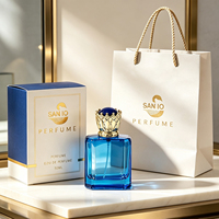 Approvisionnement direct usine en gros – Flacon de parfum en verre de luxe 100 ml avec bouchon couronne, vide, pour marques de parfums américaines et européennes (OEM)