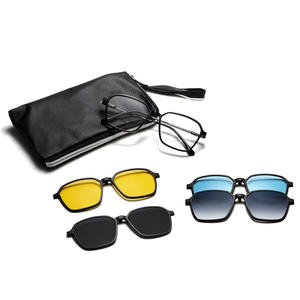 Nouvelles lunettes de soleil polarisées magnétiques avec verres interchangeables pour hommes et femmes, monture TR90, verres TAC, protection UV, unisexe - Product Image 1