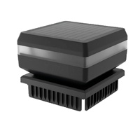 Lampe solaire de jardin pour poteau de clôture, LED multi-base, alimentée par énergie solaire, pour colonne, tête de poteau, chemin, étanche