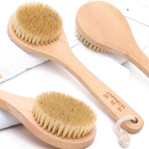 Best Quality 25cm Wooden Handle Natural Body Massage <strong>Brush</strong> Oval-Shaped <strong>Back</strong> Shower <strong>Brush</strong> - Product Image 6
