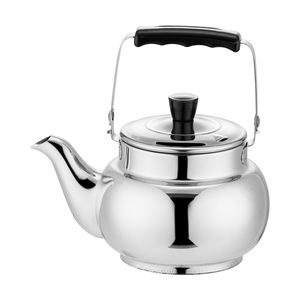 Bouilloire arabe de luxe théière miroir en métal poli avec logo personnalisé cafetière en or Offre Spéciale de Dubaï avec boîte-cadeau - Product Image 5