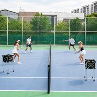 Corbeille à balles de tennis pliable, grande capacité, en tissu Oxford 600D, avec cadre métallique et roulettes à 360° °   Roues en PU
