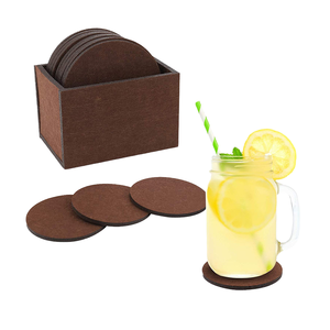 12 pièces de sets de table nordiques écologiques antidérapants résistants à la chaleur lavables, sous-verres en verre et feutre avec boîte de rangement - Product Image 1