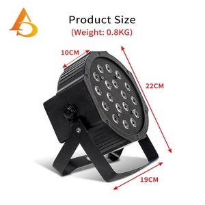 Luz Par LED RGB de 3 Vatios y 18 Piezas con Zoom, Luz Plana 3 en 1 para Escenario - Product Image 5
