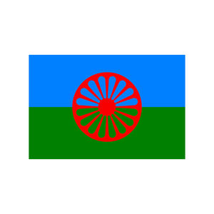 Logotipo de sublimación en blanco promocional barato <span class=keywords><strong>bandera</strong></span> romaní impresión 3x5ft <span class=keywords><strong>bandera</strong></span> barata personalizada - Product Image 1