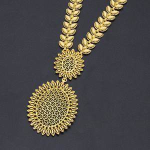 Jxx Women's Fashion Cubic Zirconia Jewelry <b>Sets</b> 24K Gold Plated Brass Bridal Wedding Beaded Claw Setting New Sale Dubai - Product Image 2