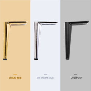 طاولة أريكة على شكل أرجل على شكل حرف L ، طاولة قدم للفنادق تدعم الذهب الأسود مع مطلي بالكروم - Product Image 5