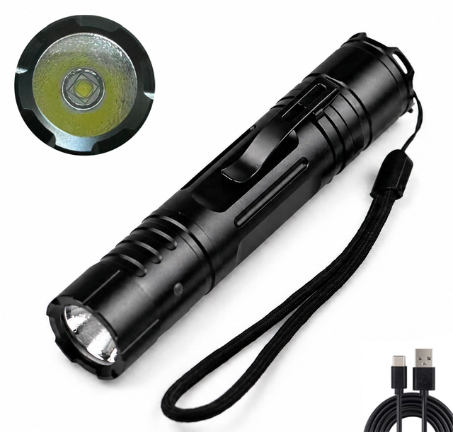 1000 Lumens Portable Rechargeable Aluminum Alloy Tactical LED Flashlight Ultra-Long Battery Life Waterproof