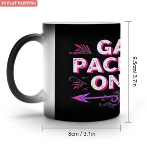 Mug en céramique noir givré de 11 oz sensible à la chaleur, cadeau d'entreprise - Product Image 2