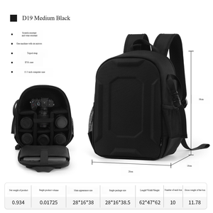 <span class=keywords><strong>Sac</strong></span> à dos pour appareil photo en EVA rigide avec séparateurs réglables, <span class=keywords><strong>sac</strong></span> de photographie pour appareil photo reflex numérique sans miroir, compatible avec ordinateur portable de 13,3 pouces - Product Image 2