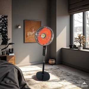 20-inch <strong>Electric</strong> Floor <strong>Fan</strong> Heater, 360-degree Rotation, Quick <strong>Heating</strong>, Suitable for Home Use with Swivel Function - Product Image 4